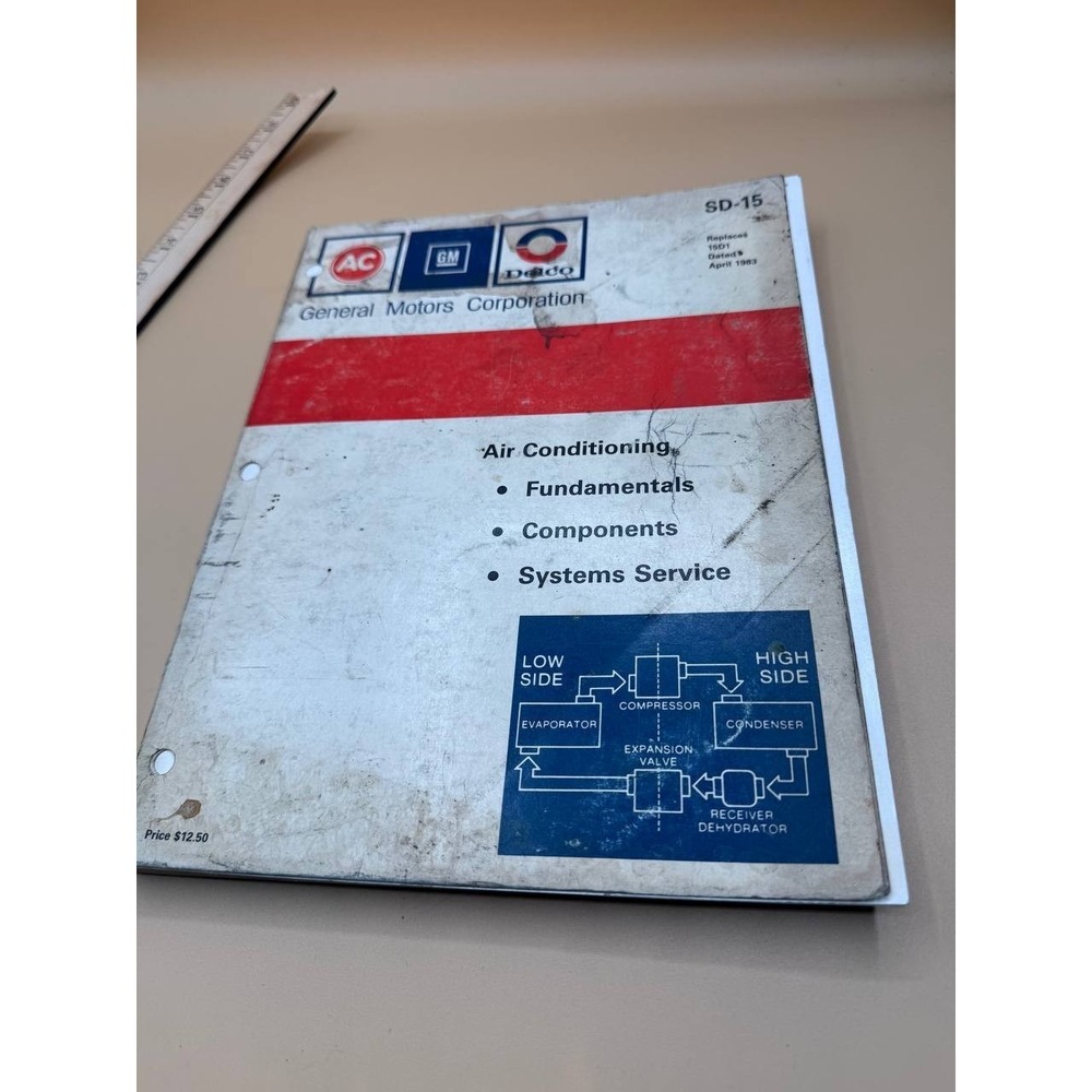 General Motors Corporation Air Conditioning Manual Book Illustrations SD-15 1983